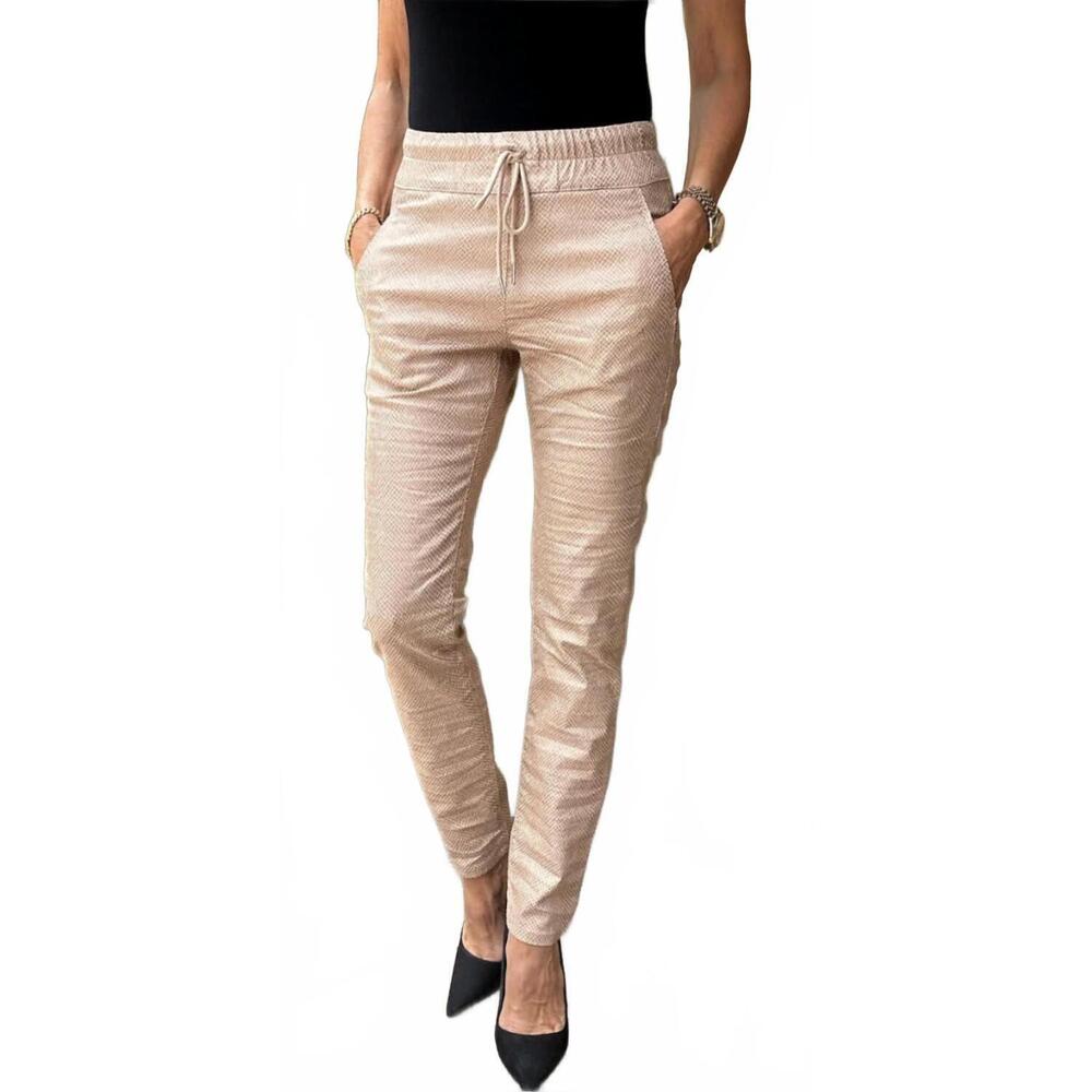 NEW BEVY FLOG women's shely skinny leg pants in bronze snake